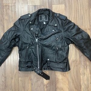 Excellent Condition Women's Unik Leather Motorcycle Jacket